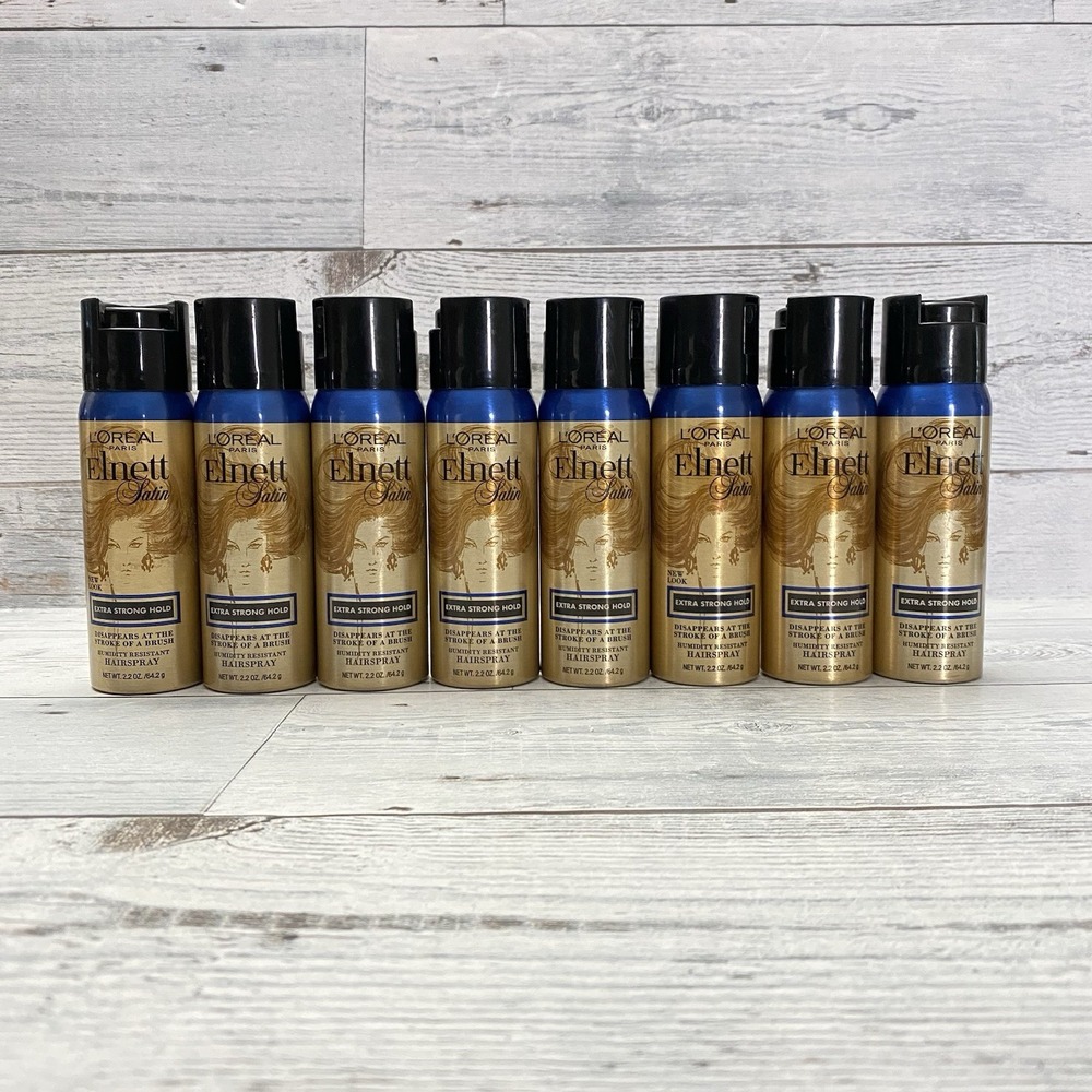 L Oreal Paris Elnett Satin Extra Strong Hold Hair Spray 2.2 oz Travel Lot of 8